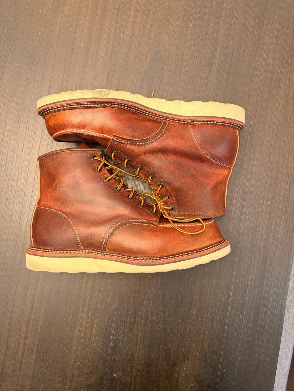 Red Wing Shoes Copper Roughout Leather Lace-Up Boots